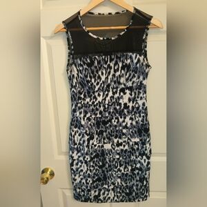 Black & White print mini dress